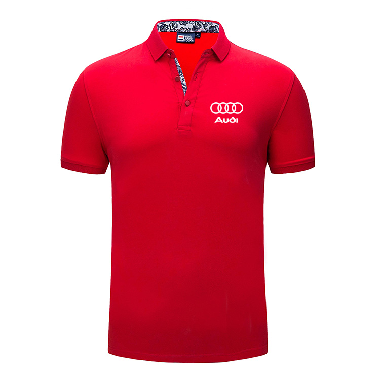 Polo Audi Homme 2022 Col Montant Slim Fit Coton Mercerisé Motif